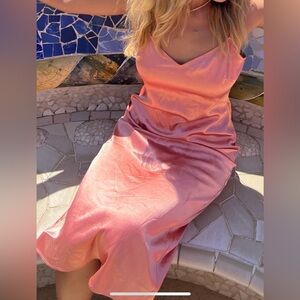 Beautiful silky satin midi dress